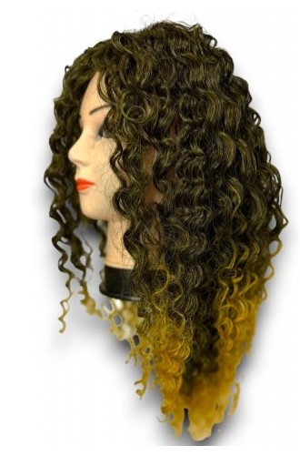 ženska kovrčava perika